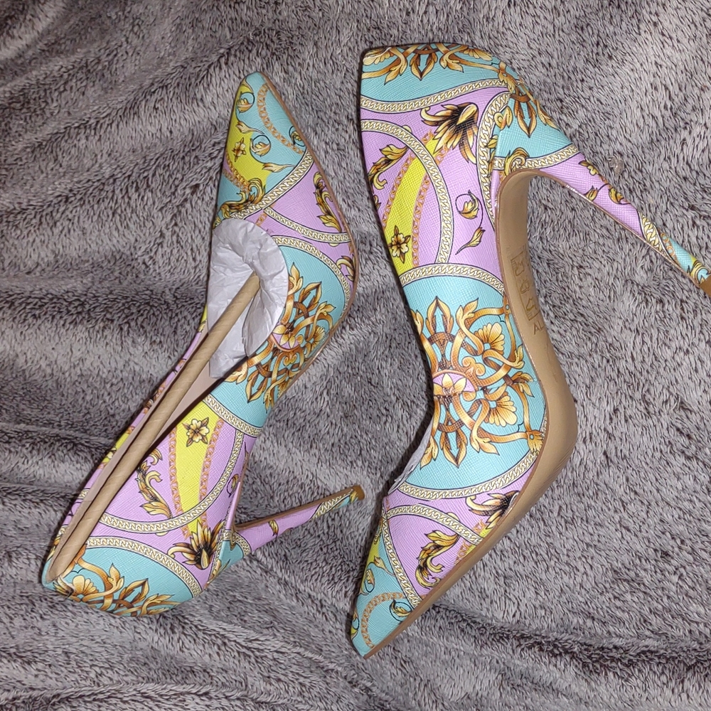 👣ALDO 🇺🇲Stessy Multicolored Stilettos (Pastels) heel shoes footwear - Picture 9 of 16